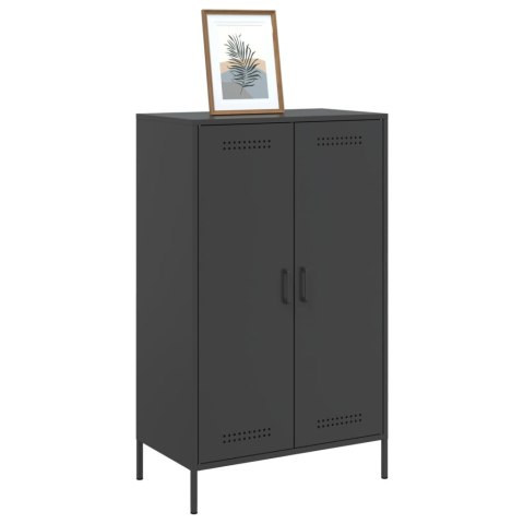 VidaXL Szafka, czarna, 68x39x113 cm, stal VidaXL Szafka, czarna, 68x39x113 cm, stal