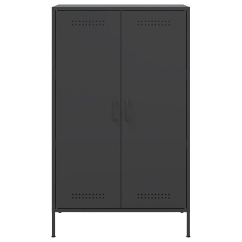 VidaXL Szafka, czarna, 68x39x113 cm, stal VidaXL Szafka, czarna, 68x39x113 cm, stal