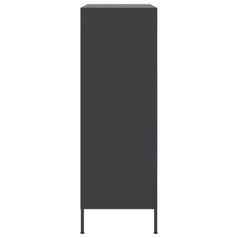VidaXL Szafka, czarna, 68x39x113 cm, stal VidaXL Szafka, czarna, 68x39x113 cm, stal