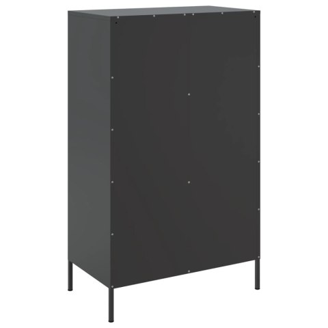 VidaXL Szafka, czarna, 68x39x113 cm, stal VidaXL Szafka, czarna, 68x39x113 cm, stal
