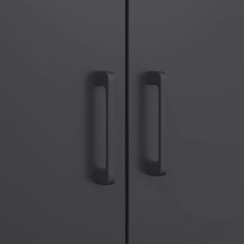 VidaXL Szafka, czarna, 68x39x113 cm, stal VidaXL Szafka, czarna, 68x39x113 cm, stal