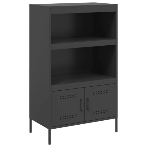 VidaXL Szafka, czarna, 68x39x113 cm, stal VidaXL Szafka, czarna, 68x39x113 cm, stal