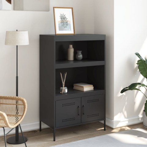 VidaXL Szafka, czarna, 68x39x113 cm, stal VidaXL Szafka, czarna, 68x39x113 cm, stal