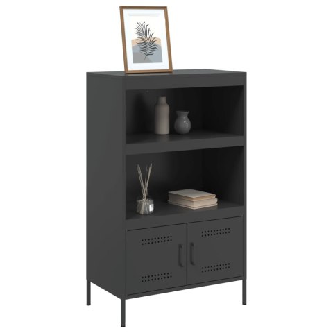 VidaXL Szafka, czarna, 68x39x113 cm, stal VidaXL Szafka, czarna, 68x39x113 cm, stal