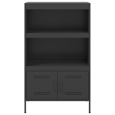 VidaXL Szafka, czarna, 68x39x113 cm, stal VidaXL Szafka, czarna, 68x39x113 cm, stal