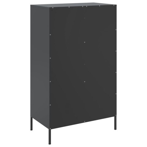 VidaXL Szafka, czarna, 68x39x113 cm, stal VidaXL Szafka, czarna, 68x39x113 cm, stal