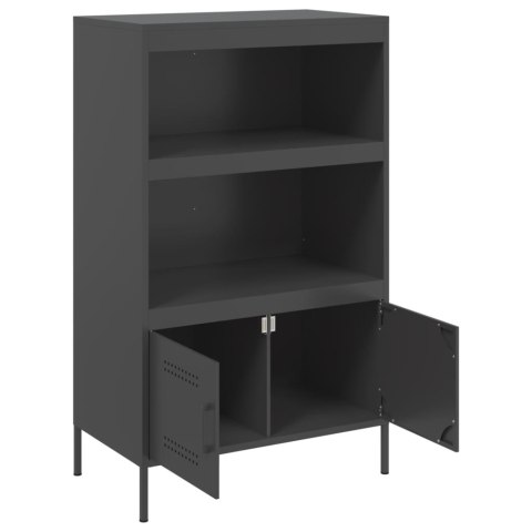 VidaXL Szafka, czarna, 68x39x113 cm, stal VidaXL Szafka, czarna, 68x39x113 cm, stal