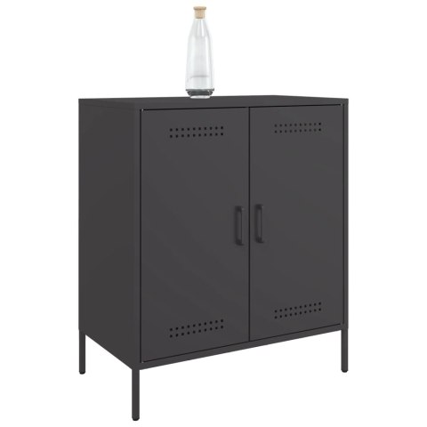 VidaXL Szafka, czarna, 68x39x79 cm, stal VidaXL Szafka, czarna, 68x39x79 cm, stal