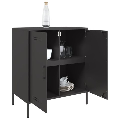 VidaXL Szafka, czarna, 68x39x79 cm, stal VidaXL Szafka, czarna, 68x39x79 cm, stal