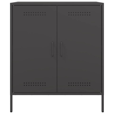 VidaXL Szafka, czarna, 68x39x79 cm, stal VidaXL Szafka, czarna, 68x39x79 cm, stal