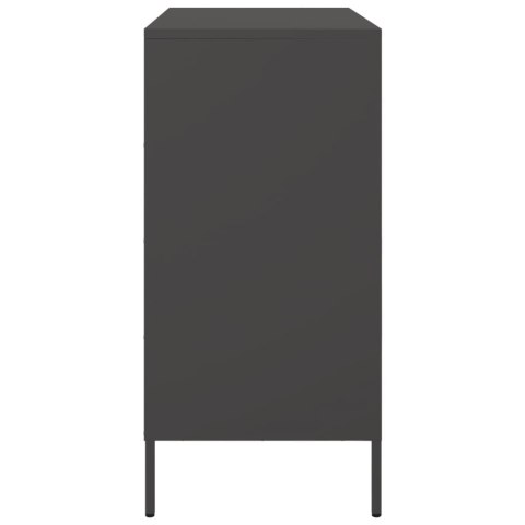 VidaXL Szafka, czarna, 68x39x79 cm, stal VidaXL Szafka, czarna, 68x39x79 cm, stal