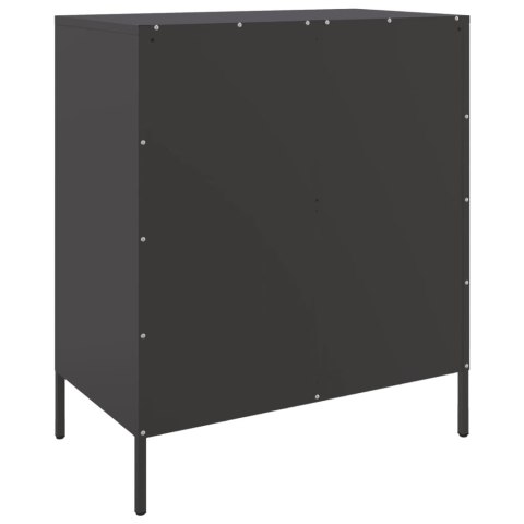 VidaXL Szafka, czarna, 68x39x79 cm, stal VidaXL Szafka, czarna, 68x39x79 cm, stal