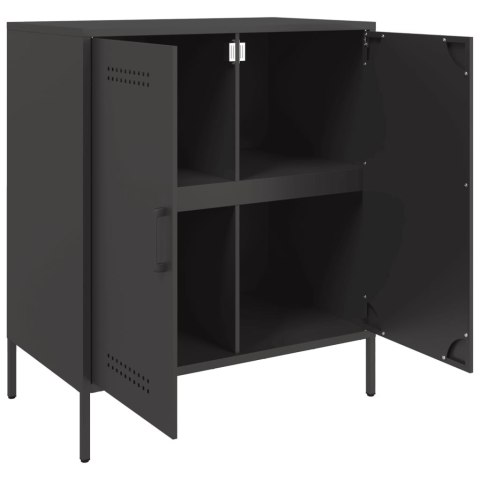 VidaXL Szafka, czarna, 68x39x79 cm, stal VidaXL Szafka, czarna, 68x39x79 cm, stal