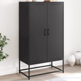 VidaXL Szafka, czarna, 68,5x38,5x123,5 cm, stal