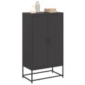 VidaXL Szafka, czarna, 68,5x38,5x123,5 cm, stal