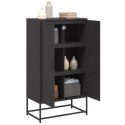 VidaXL Szafka, czarna, 68,5x38,5x123,5 cm, stal