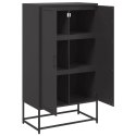 VidaXL Szafka, czarna, 68,5x38,5x123,5 cm, stal