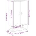 VidaXL Szafka, czarna, 68,5x38,5x123,5 cm, stal