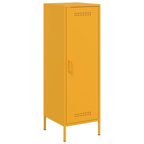 VidaXL Szafka, musztardowa, 36x39x113 cm, stal VidaXL Szafka, musztardowa, 36x39x113 cm, stal
