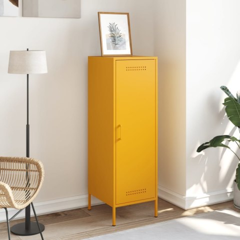 VidaXL Szafka, musztardowa, 36x39x113 cm, stal VidaXL Szafka, musztardowa, 36x39x113 cm, stal