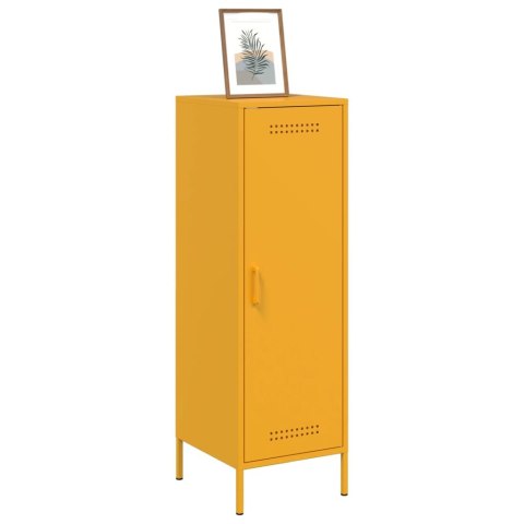 VidaXL Szafka, musztardowa, 36x39x113 cm, stal VidaXL Szafka, musztardowa, 36x39x113 cm, stal
