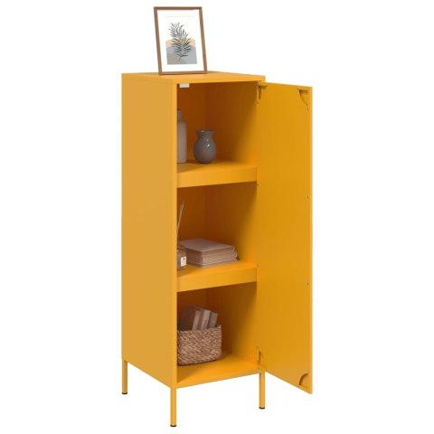 VidaXL Szafka, musztardowa, 36x39x113 cm, stal VidaXL Szafka, musztardowa, 36x39x113 cm, stal