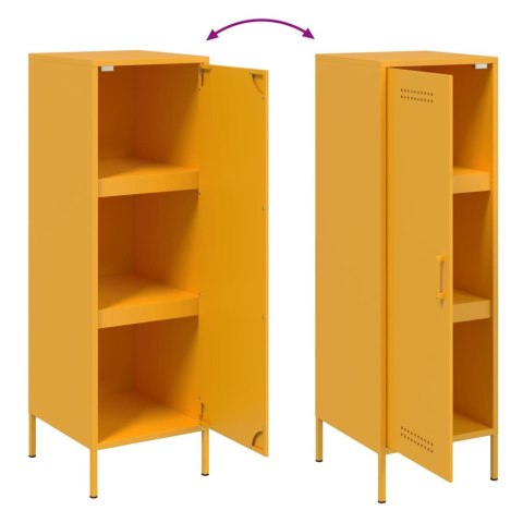 VidaXL Szafka, musztardowa, 36x39x113 cm, stal VidaXL Szafka, musztardowa, 36x39x113 cm, stal