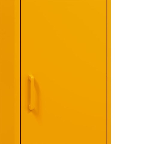 VidaXL Szafka, musztardowa, 36x39x113 cm, stal VidaXL Szafka, musztardowa, 36x39x113 cm, stal