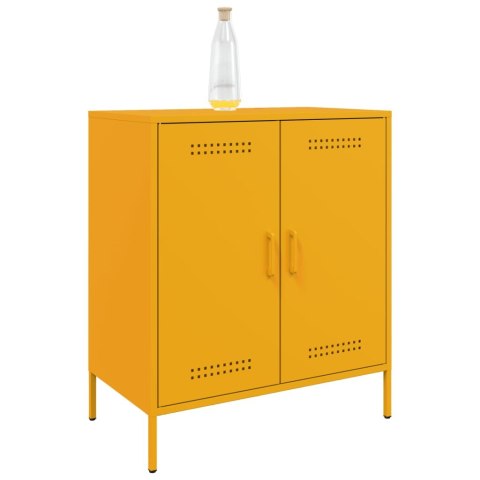 VidaXL Szafka, musztardowa, 68x39x79 cm, stalowa VidaXL Szafka, musztardowa, 68x39x79 cm, stalowa