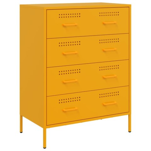 VidaXL Szafka, musztardowa, 68x39x89 cm, stalowa VidaXL Szafka, musztardowa, 68x39x89 cm, stalowa