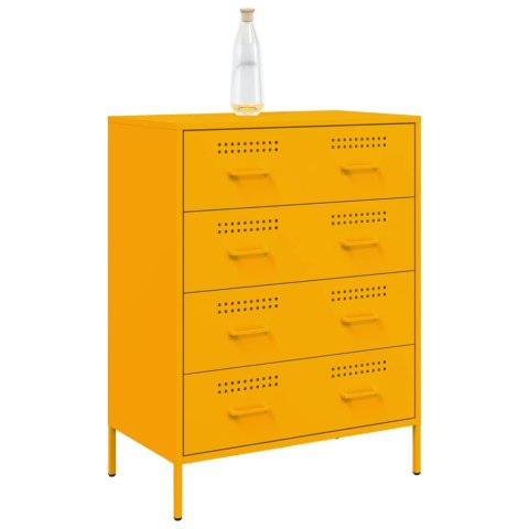 VidaXL Szafka, musztardowa, 68x39x89 cm, stalowa VidaXL Szafka, musztardowa, 68x39x89 cm, stalowa