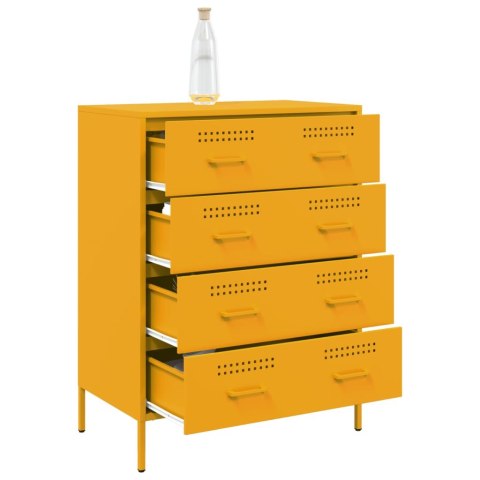 VidaXL Szafka, musztardowa, 68x39x89 cm, stalowa VidaXL Szafka, musztardowa, 68x39x89 cm, stalowa