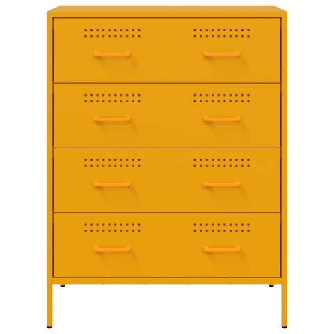 VidaXL Szafka, musztardowa, 68x39x89 cm, stalowa VidaXL Szafka, musztardowa, 68x39x89 cm, stalowa