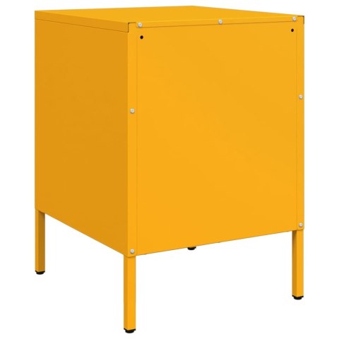 VidaXL Szafka nocna, musztardowa, 36x39x50,5 cm, stal VidaXL Szafka nocna, musztardowa, 36x39x50,5 cm, stal