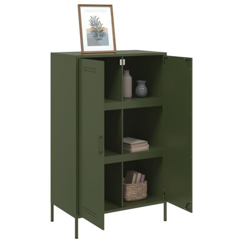 VidaXL Szafka, oliwkowa, 68x39x113 cm, stal VidaXL Szafka, oliwkowa, 68x39x113 cm, stal