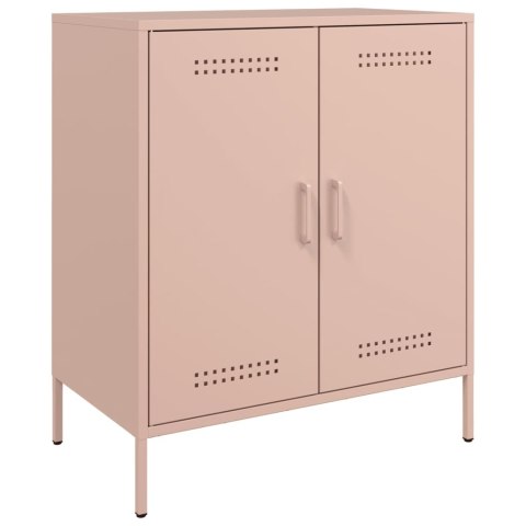 VidaXL Szafka, różowa, 68x39x79 cm, stal VidaXL Szafka, różowa, 68x39x79 cm, stal