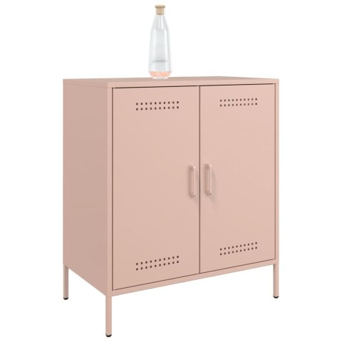 VidaXL Szafka, różowa, 68x39x79 cm, stal VidaXL Szafka, różowa, 68x39x79 cm, stal