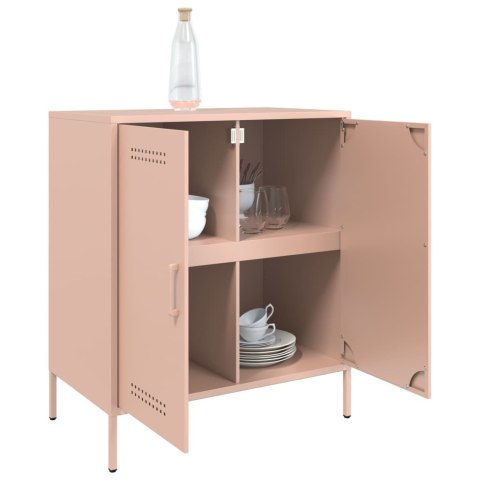 VidaXL Szafka, różowa, 68x39x79 cm, stal VidaXL Szafka, różowa, 68x39x79 cm, stal