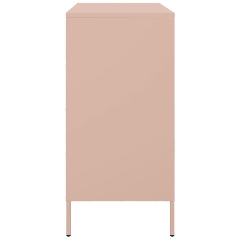 VidaXL Szafka, różowa, 68x39x79 cm, stal VidaXL Szafka, różowa, 68x39x79 cm, stal