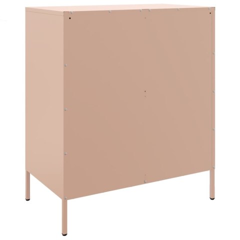 VidaXL Szafka, różowa, 68x39x79 cm, stal VidaXL Szafka, różowa, 68x39x79 cm, stal