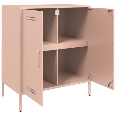 VidaXL Szafka, różowa, 68x39x79 cm, stal VidaXL Szafka, różowa, 68x39x79 cm, stal