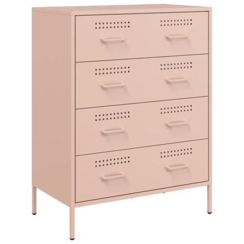 VidaXL Szafka, różowa, 68x39x89 cm, stal VidaXL Szafka, różowa, 68x39x89 cm, stal