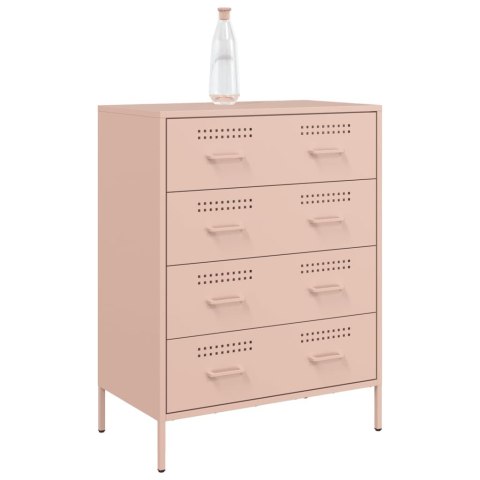 VidaXL Szafka, różowa, 68x39x89 cm, stal VidaXL Szafka, różowa, 68x39x89 cm, stal