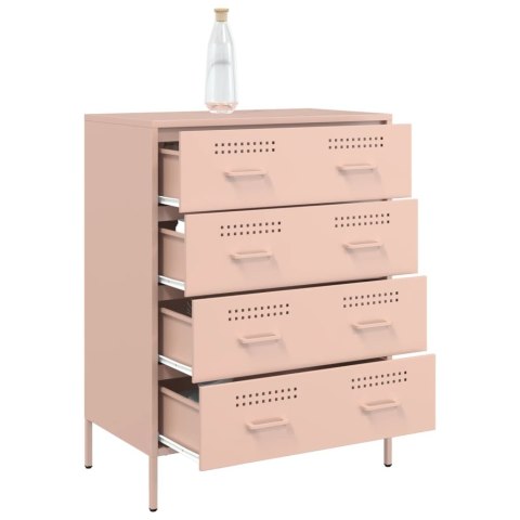 VidaXL Szafka, różowa, 68x39x89 cm, stal VidaXL Szafka, różowa, 68x39x89 cm, stal