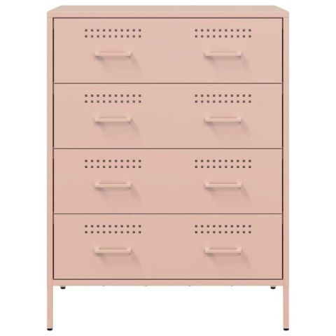 VidaXL Szafka, różowa, 68x39x89 cm, stal VidaXL Szafka, różowa, 68x39x89 cm, stal