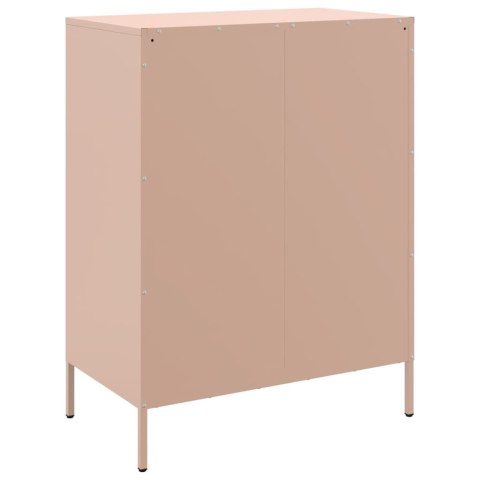 VidaXL Szafka, różowa, 68x39x89 cm, stal VidaXL Szafka, różowa, 68x39x89 cm, stal