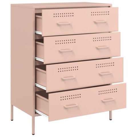 VidaXL Szafka, różowa, 68x39x89 cm, stal VidaXL Szafka, różowa, 68x39x89 cm, stal