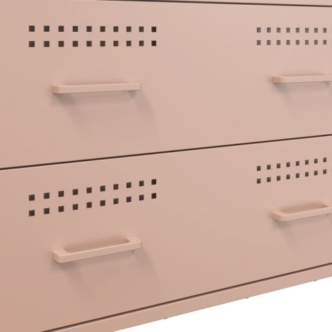 VidaXL Szafka, różowa, 68x39x89 cm, stal VidaXL Szafka, różowa, 68x39x89 cm, stal