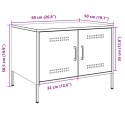 VidaXL Stolik kawowy, antracyt, 68x50x50,5 cm, stal walcowana na zimno