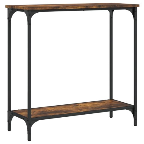 VidaXL Stolik konsolowy, przydymiony dąb, 75x30,5x75 cm VidaXL Stolik konsolowy, przydymiony dąb, 75x30,5x75 cm